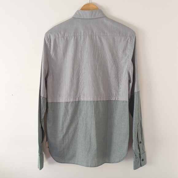 Yigal Azrouel Panel Cotton Button Down Long Sleeve Shirt USA Israel S M - Picture 2 of 9